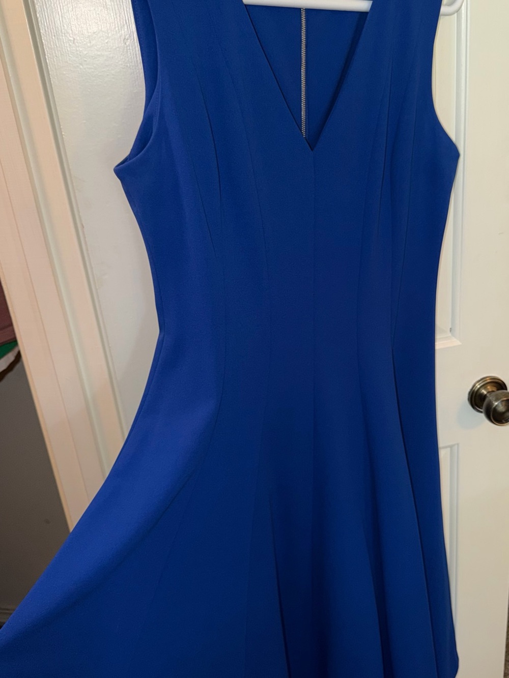 Calvin Klein Royal Blue V-Neck Sleeveless Fit and Flare Dress size 12 - Picture 6 of 8